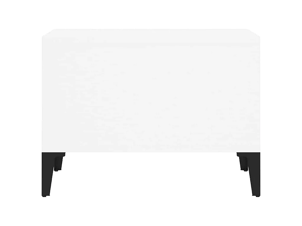 Tavolino da Salotto Bianco 60x50x36,5 cm in Legno Multistrato