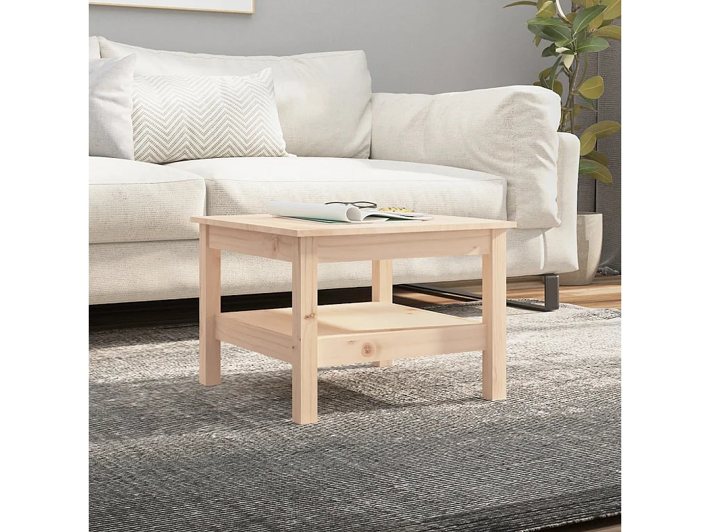 Couchtisch 55x55x40 cm Massivholz Kiefer