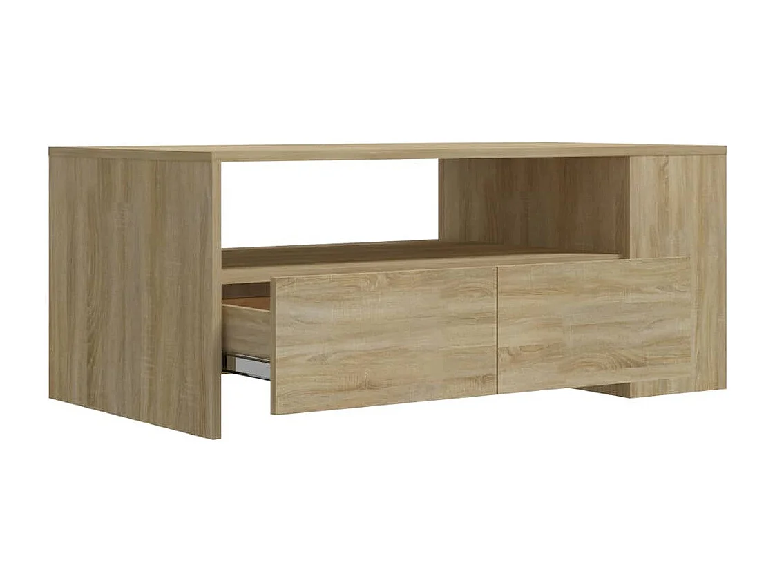 Tavolino da Salotto Rovere Sonoma 102x55x42cm Legno Compensato