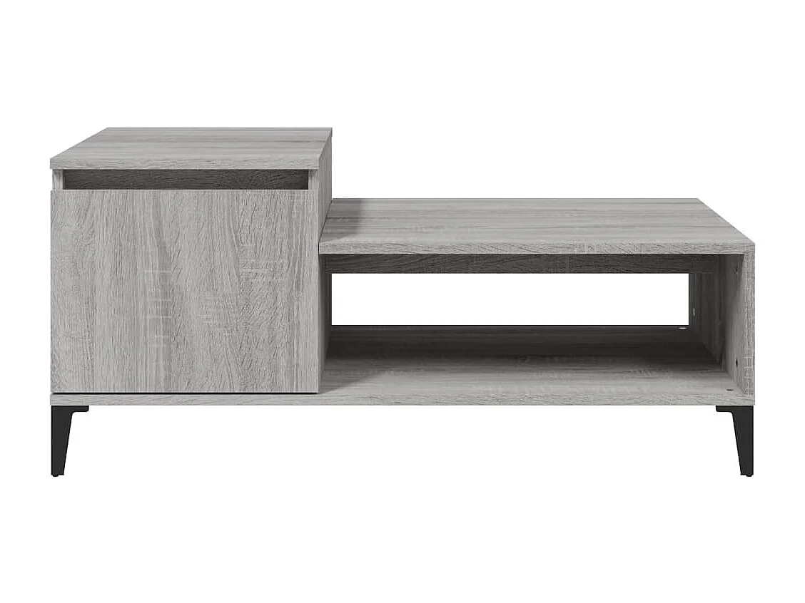 Salontafel 100x50x45 cm bewerkt hout grijs sonoma