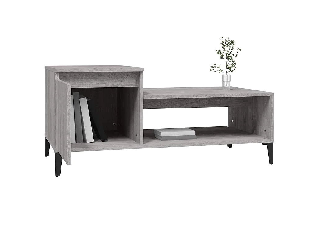 Table basse Sonoma gris 100x50x45 cm Bois d'ingénierie