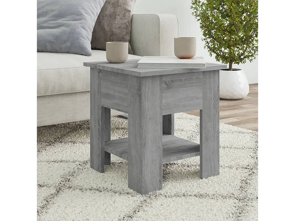 Table basse Sonoma gris 40x40x42 cm Bois d'ingénierie
