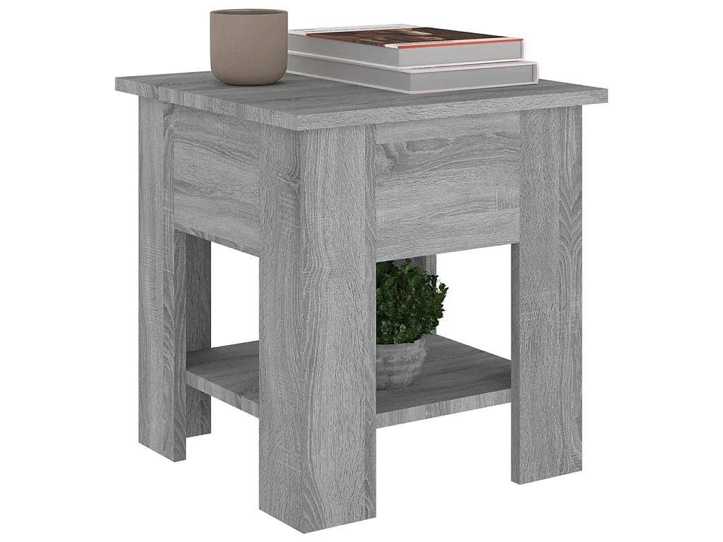 Table basse Sonoma gris 40x40x42 cm Bois d'ingénierie