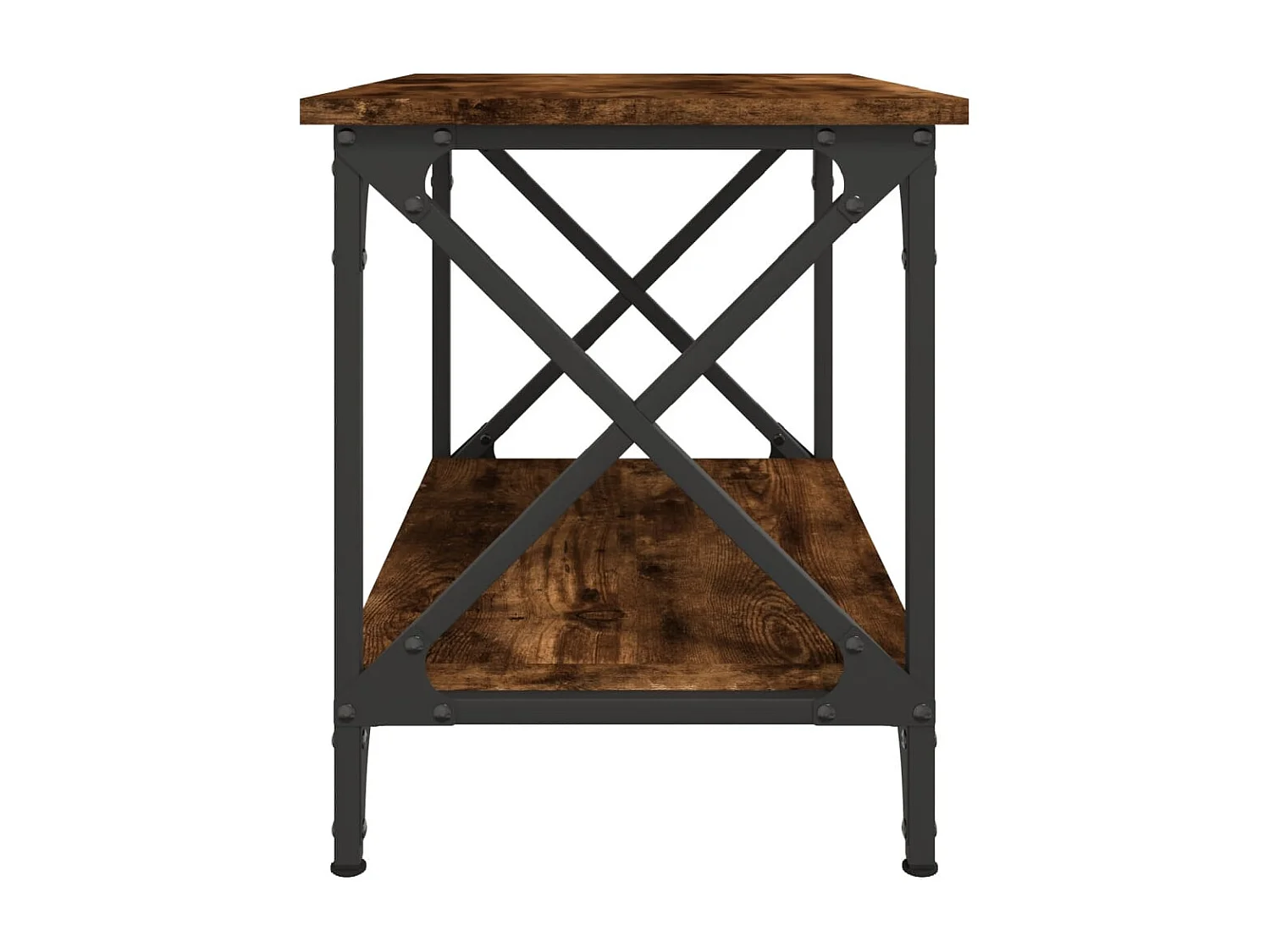 Table d'appoint Chêne fumé 55x38x45 cm Bois d'ingénierie