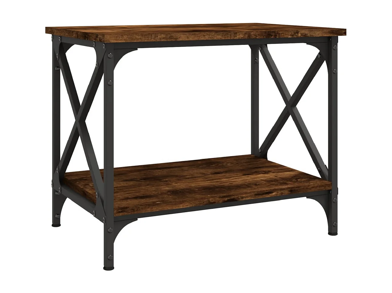 Table d'appoint Chêne fumé 55x38x45 cm Bois d'ingénierie