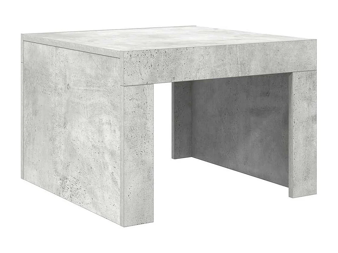 Table basse gris béton 50x50x35 cm bois d'ingénierie