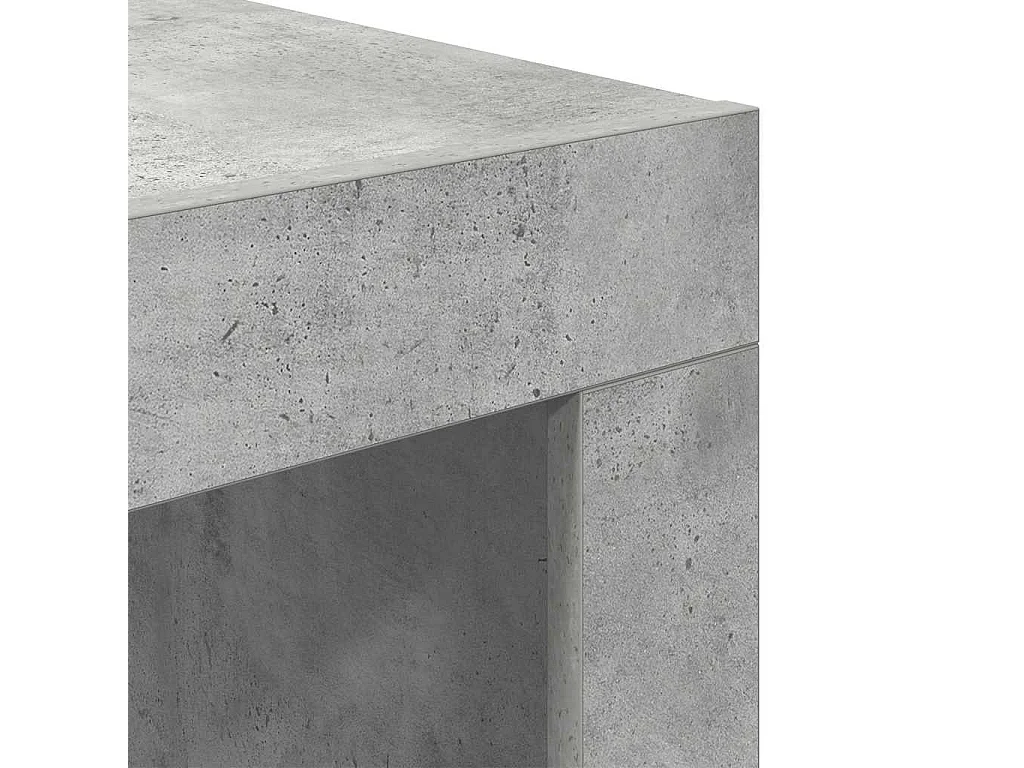 Table basse gris béton 50x50x35 cm bois d'ingénierie