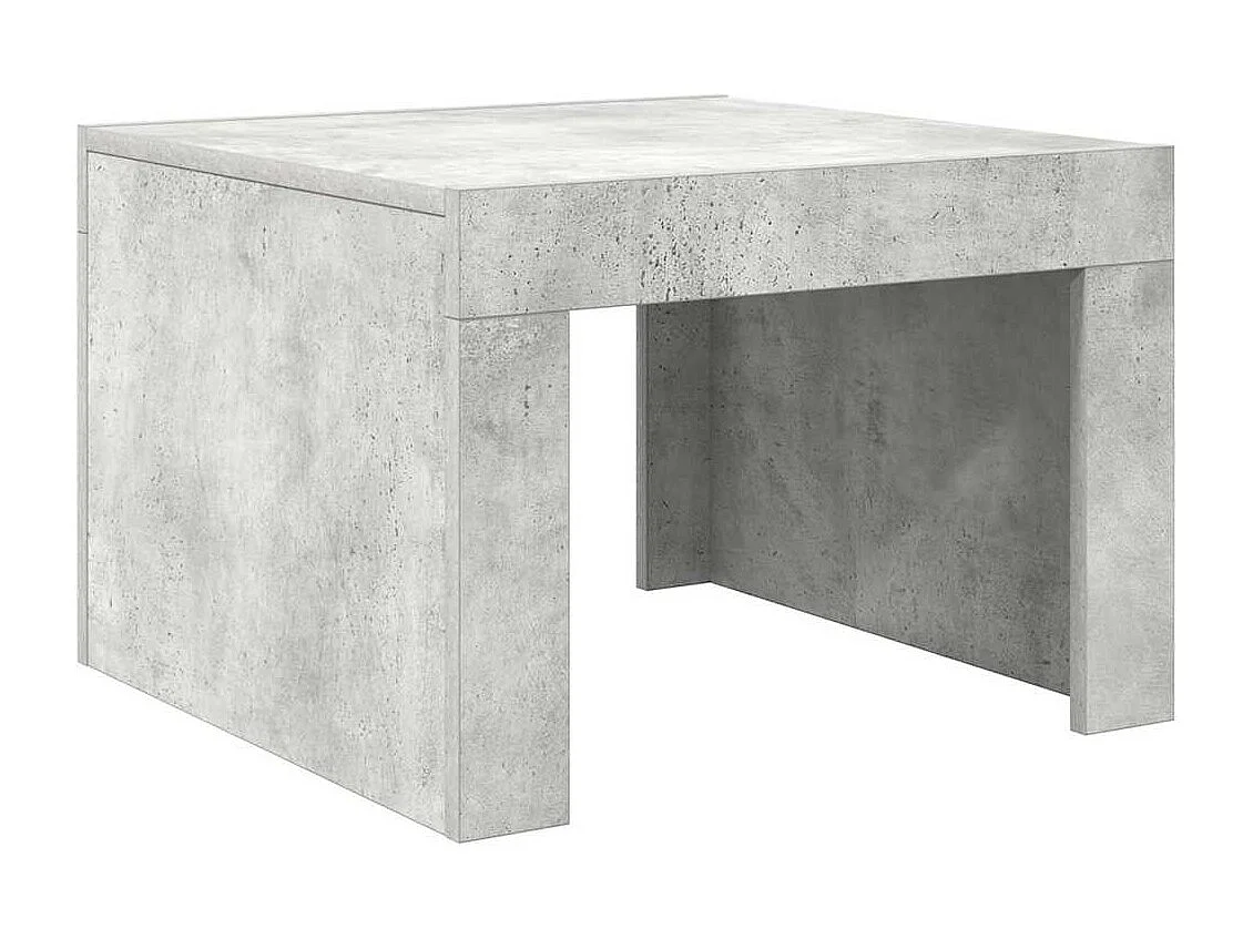 Table basse gris béton 50x50x35 cm bois d'ingénierie