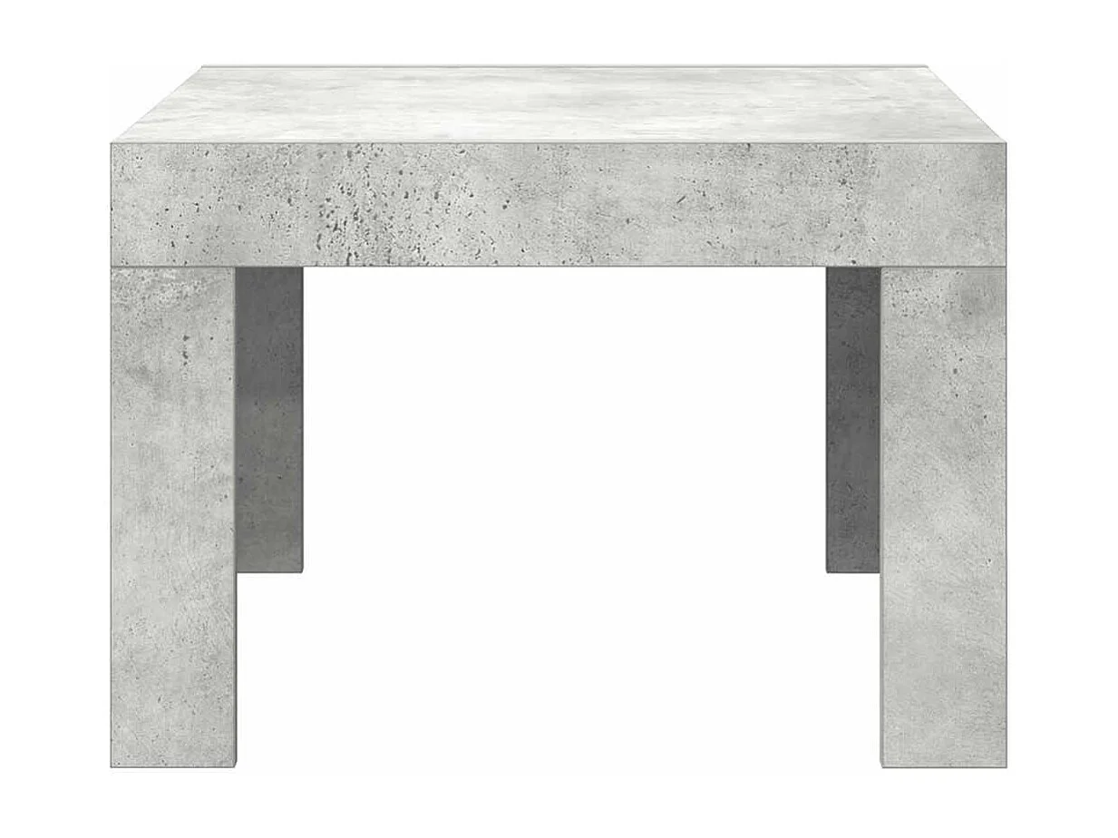 Table basse gris béton 50x50x35 cm bois d'ingénierie