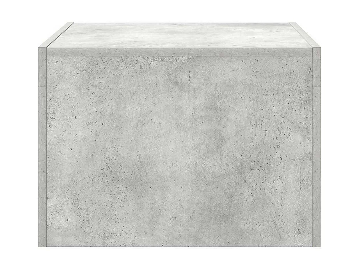 Table basse gris béton 50x50x35 cm bois d'ingénierie