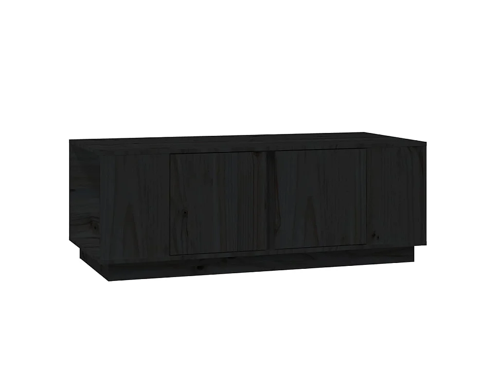 Mesa de centro 110x50x40 cm madeira de pinho maciça preto