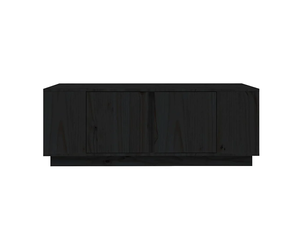 Mesa de centro 110x50x40 cm madeira de pinho maciça preto
