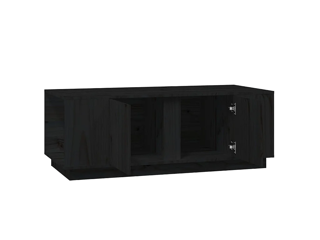 Mesa de centro 110x50x40 cm madeira de pinho maciça preto