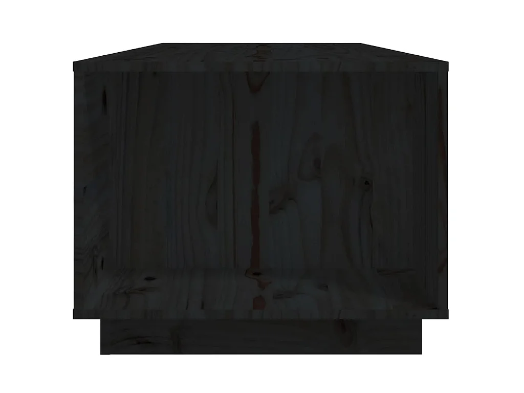 Mesa de centro 110x50x40 cm madeira de pinho maciça preto