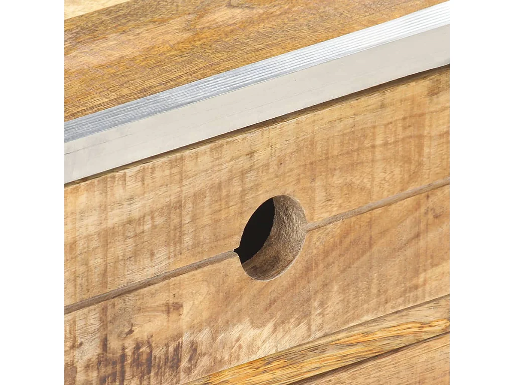 Table basse 89x59x33 cm Bois massif de manguier brut