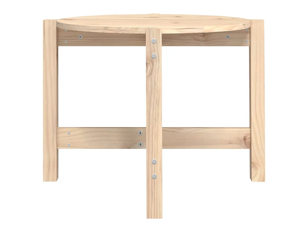Table basse Ø 62,5x45 cm Bois massif de pin