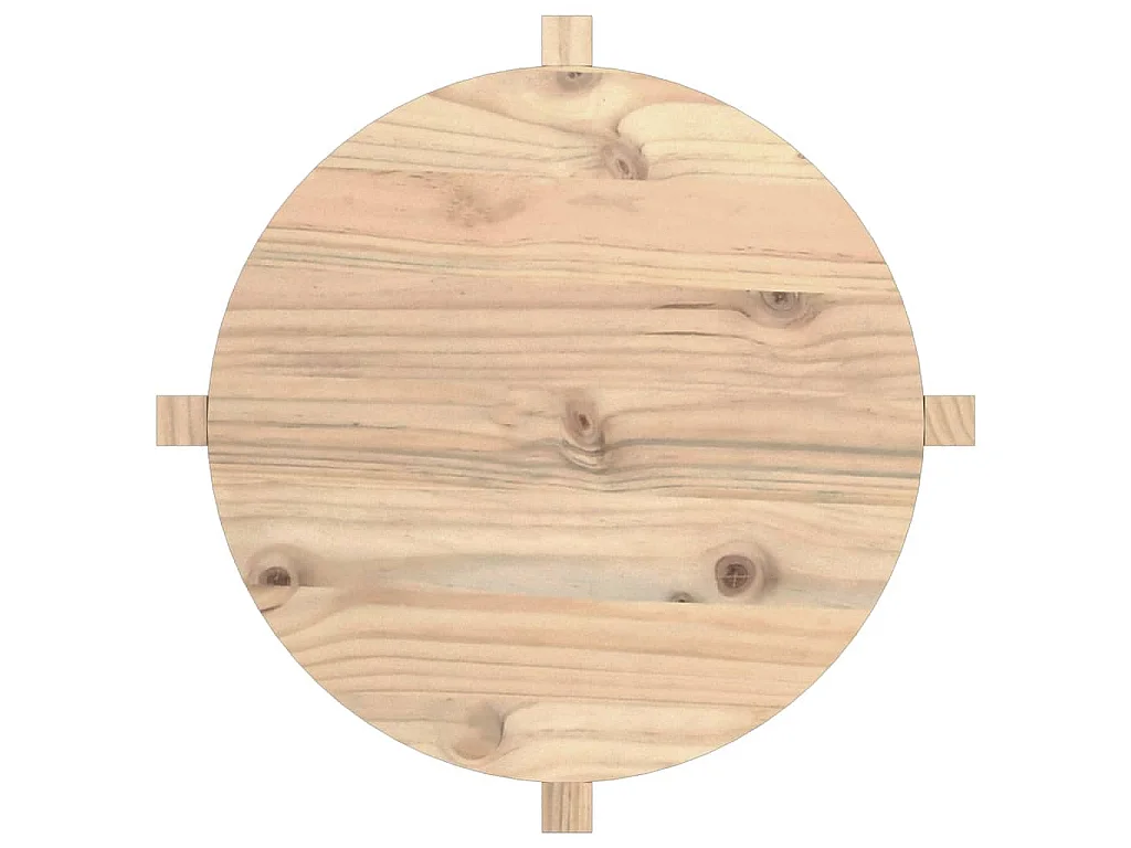 Table basse Ø 62,5x45 cm Bois massif de pin