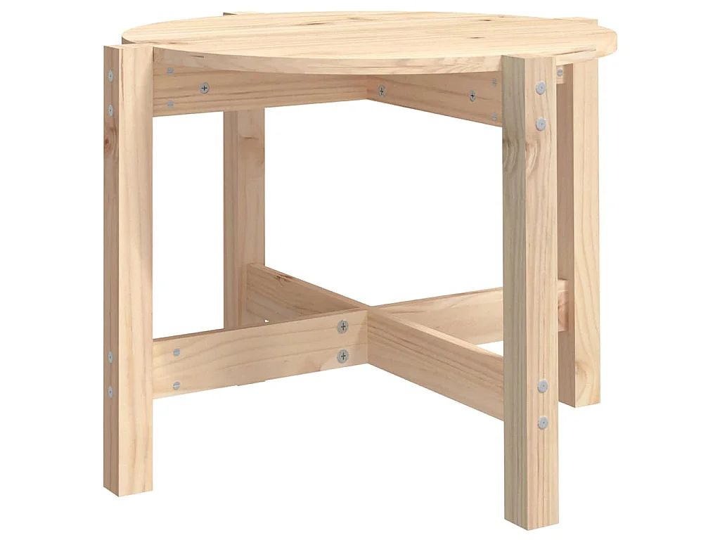 Couchtisch Ø 62,5x45 cm Massivholz Kiefer