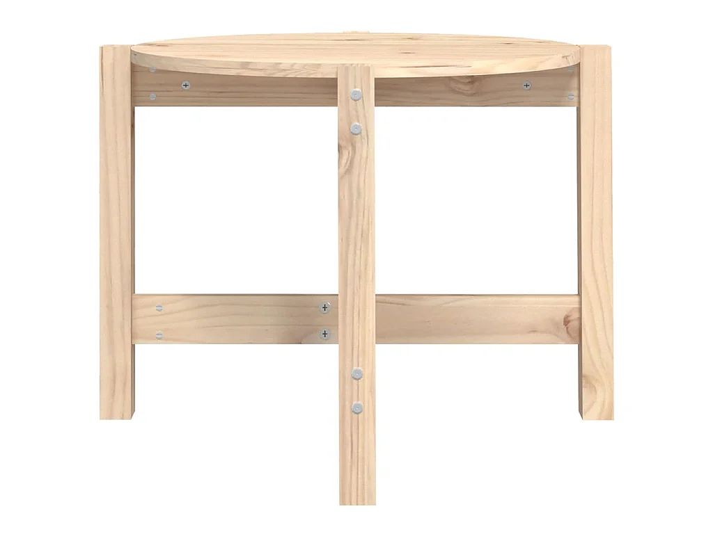 Couchtisch Ø 62,5x45 cm Massivholz Kiefer