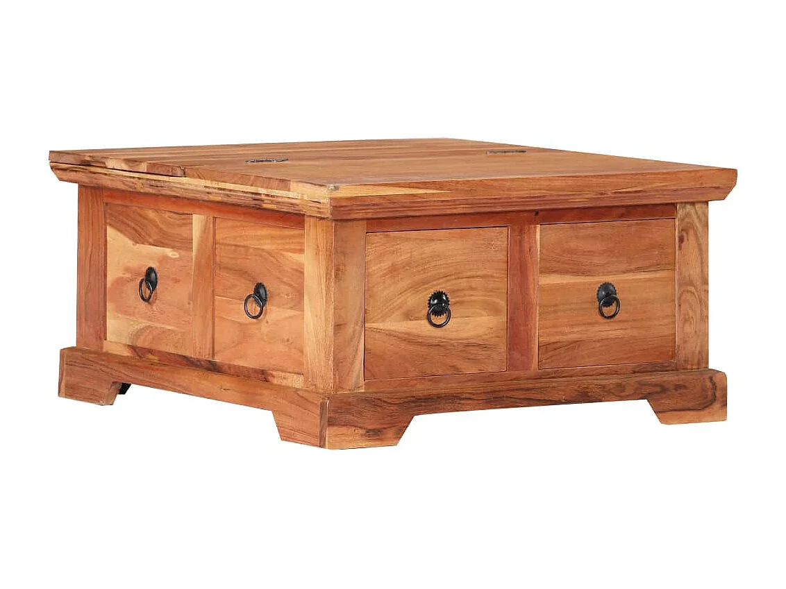 Table basse 66x70x35 cm Bois solide d'acacia