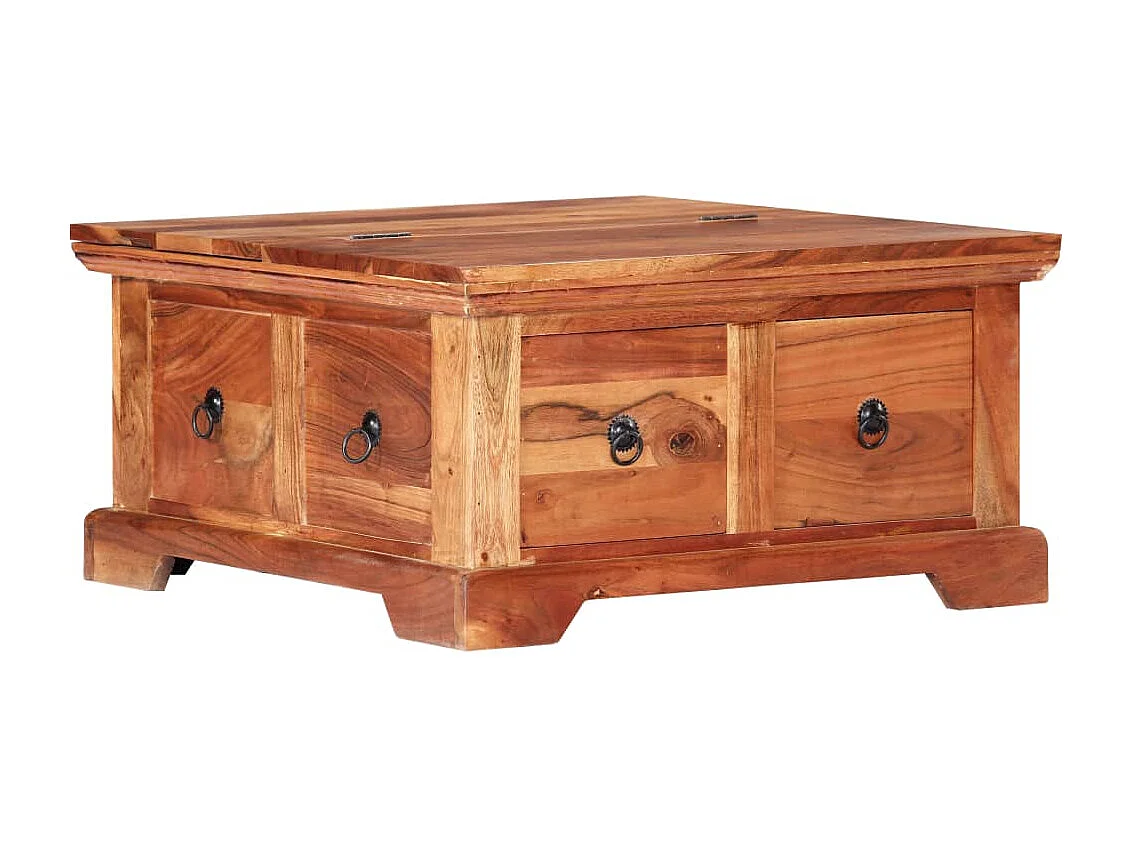 Table basse 66x70x35 cm Bois solide d'acacia