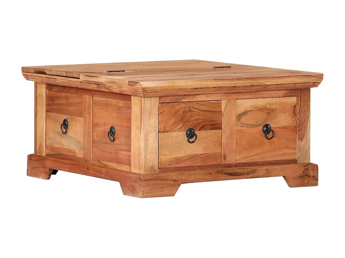 Table basse 66x70x35 cm Bois solide d'acacia