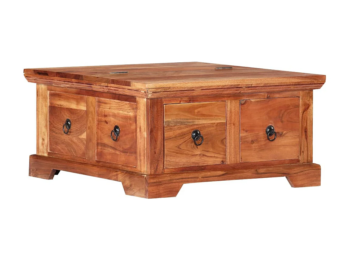 Table basse 66x70x35 cm Bois solide d'acacia
