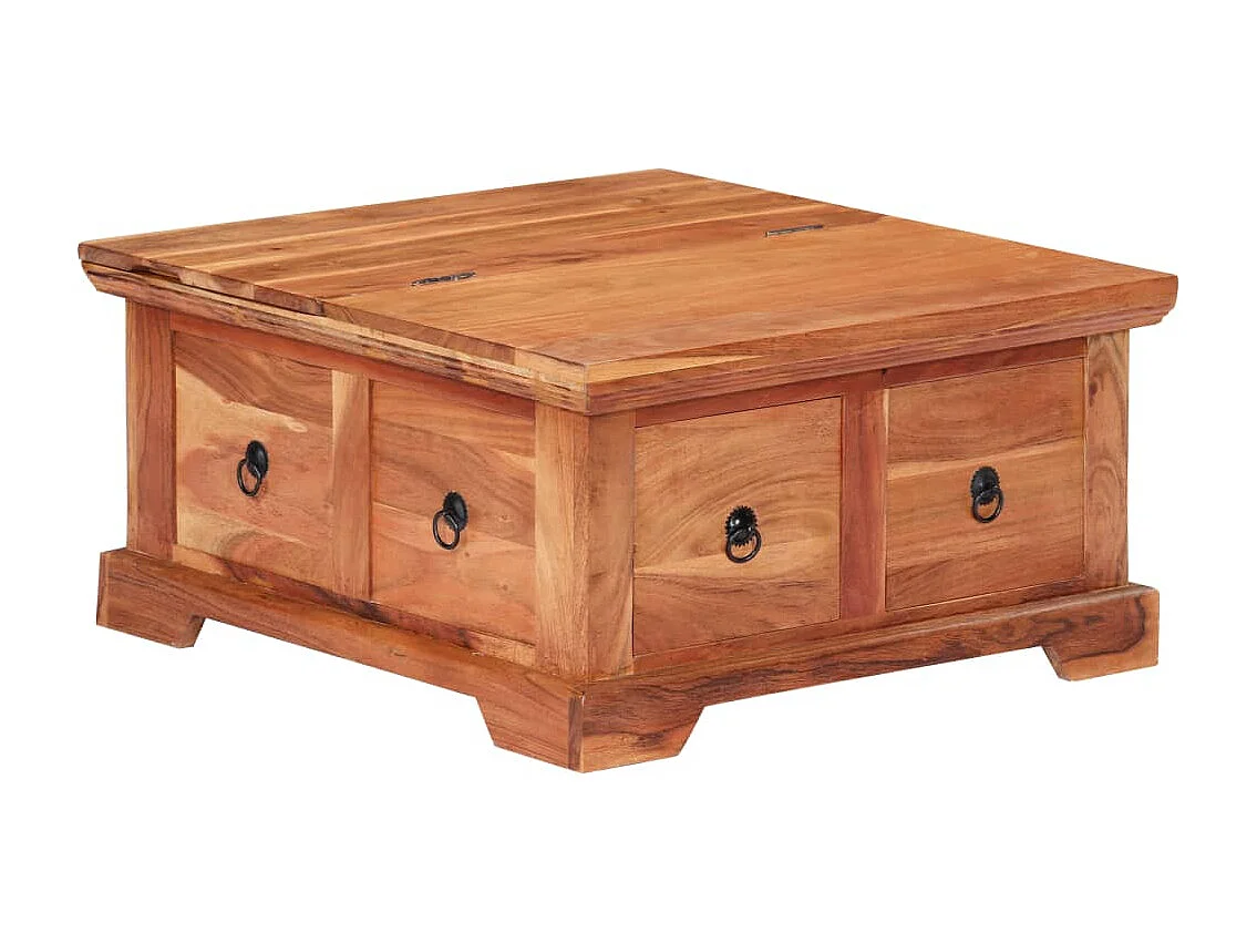 Table basse 66x70x35 cm Bois solide d'acacia
