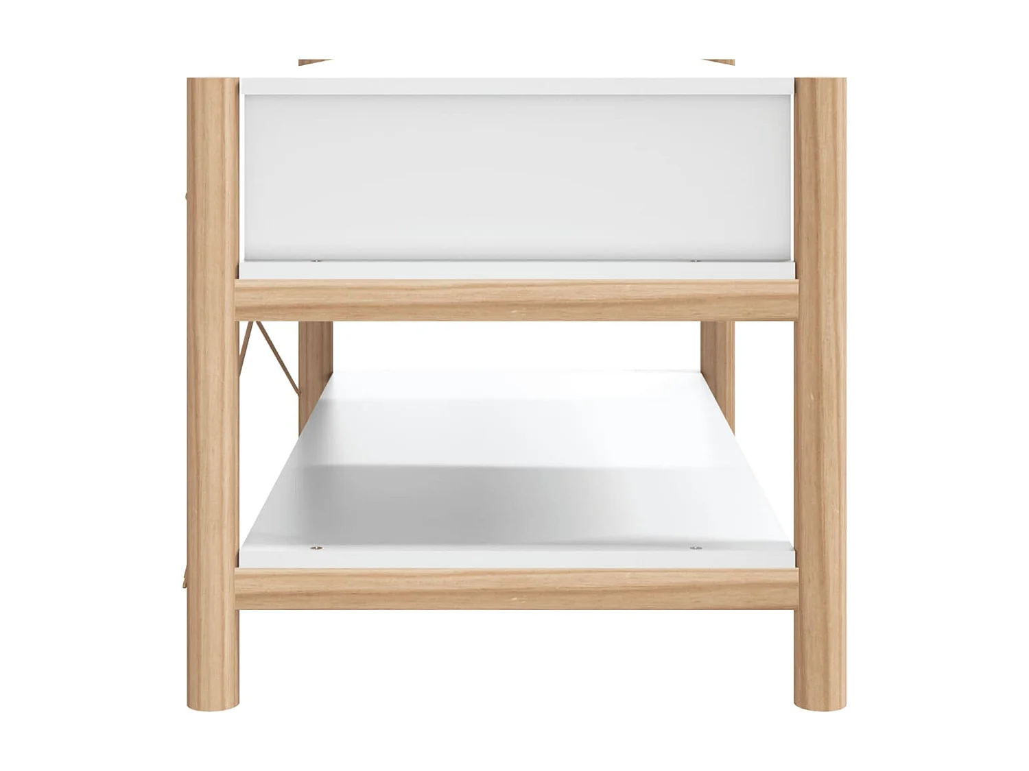 Table basse Blanc 82x48x45 cm Bois d'ingénierie