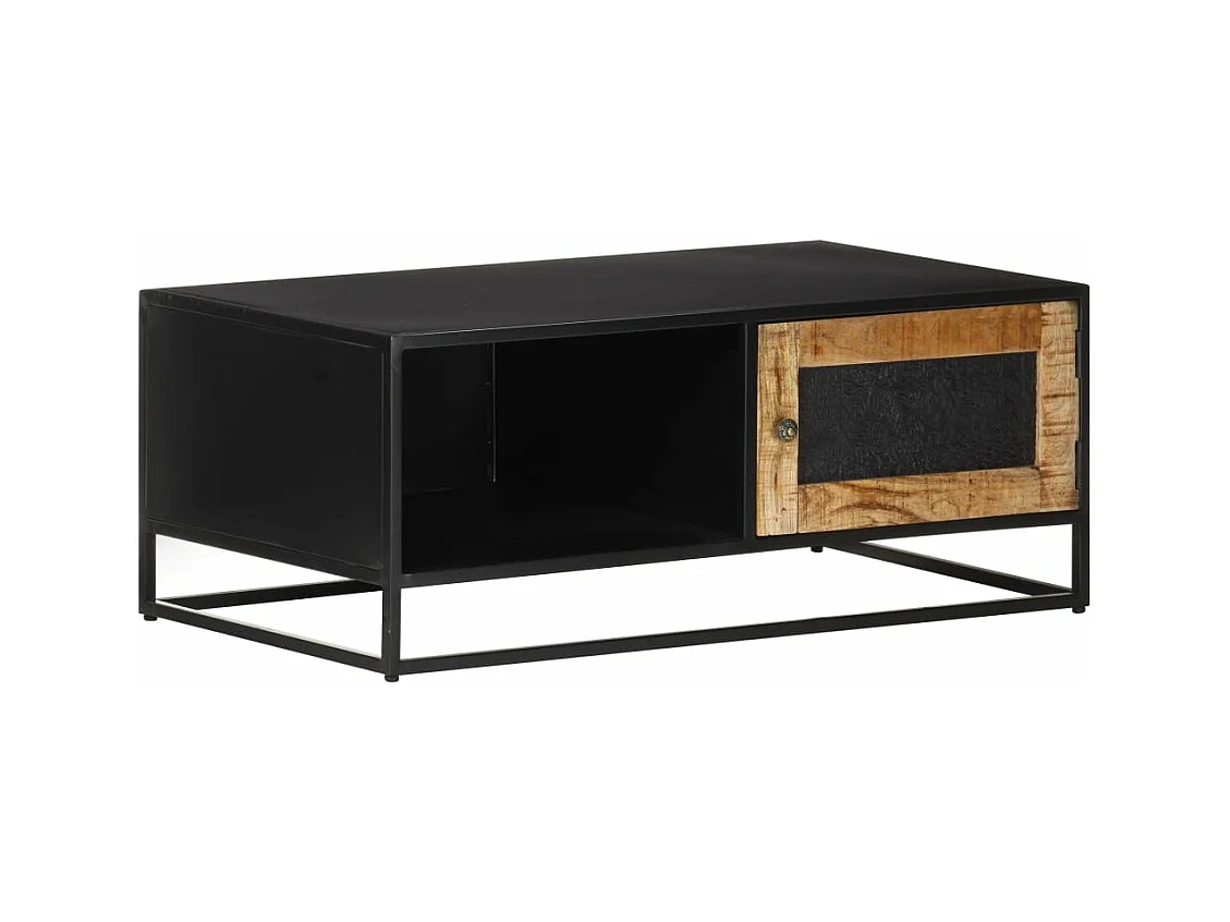 Table basse 90x50x35 cm Bois de manguier brut