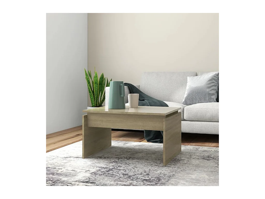 Salontafel 68x50x38 cm bewerkt hout sonoma eikenkleurig