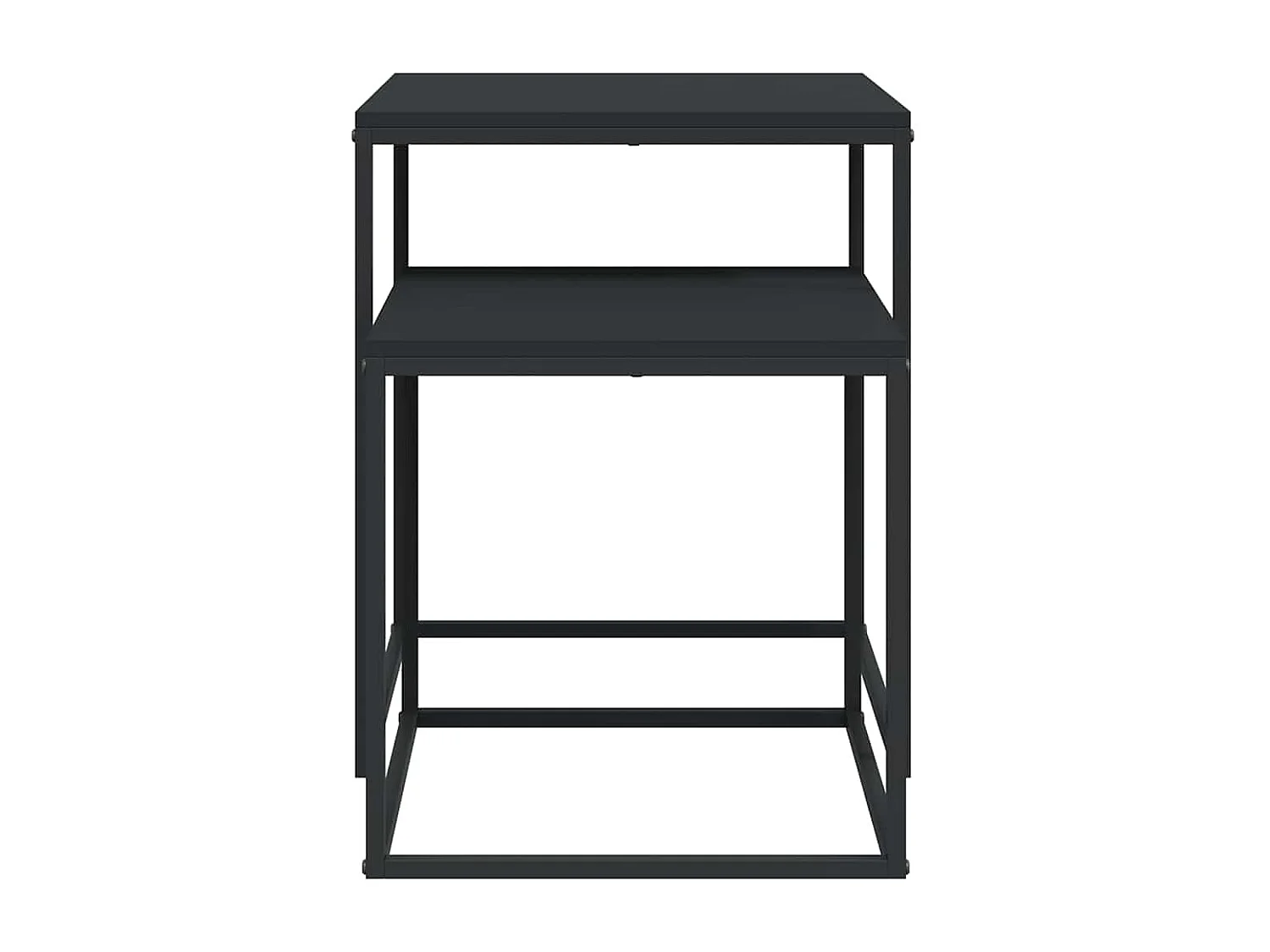 Set di Tavolini 2 pz in Legno Multistrato e Metallo