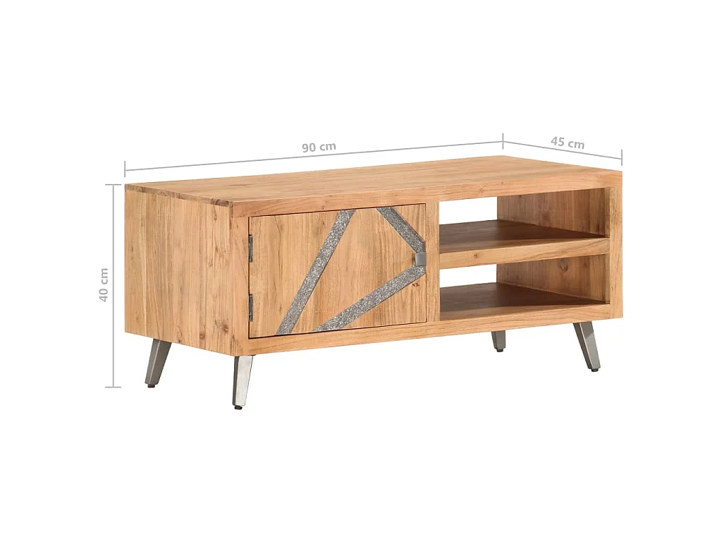 Table basse 90x45x40 cm Bois d'acacia massif