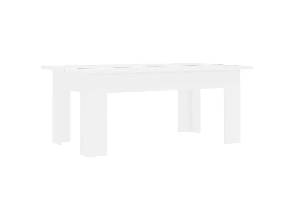 Mesa de centro madera contrachapada blanco 100x60x42 cm