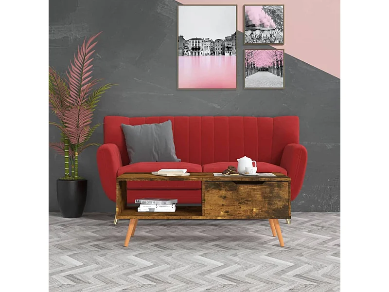 Couchtisch Räuchereiche 100x49,5x43 cm Holzwerkstoff