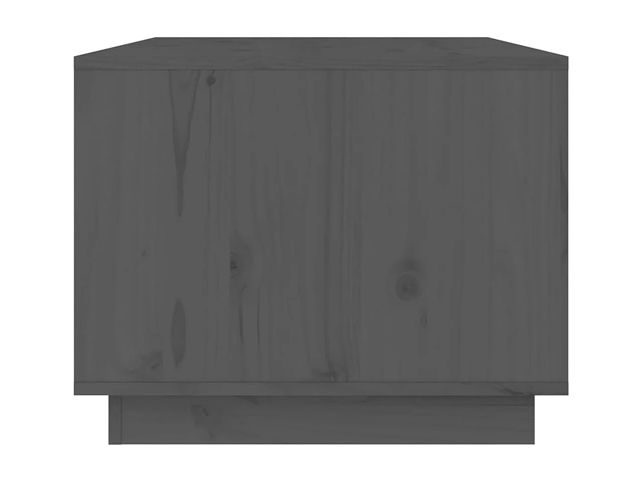 Mesa de centro madera maciza de pino gris 80x50x40 cm