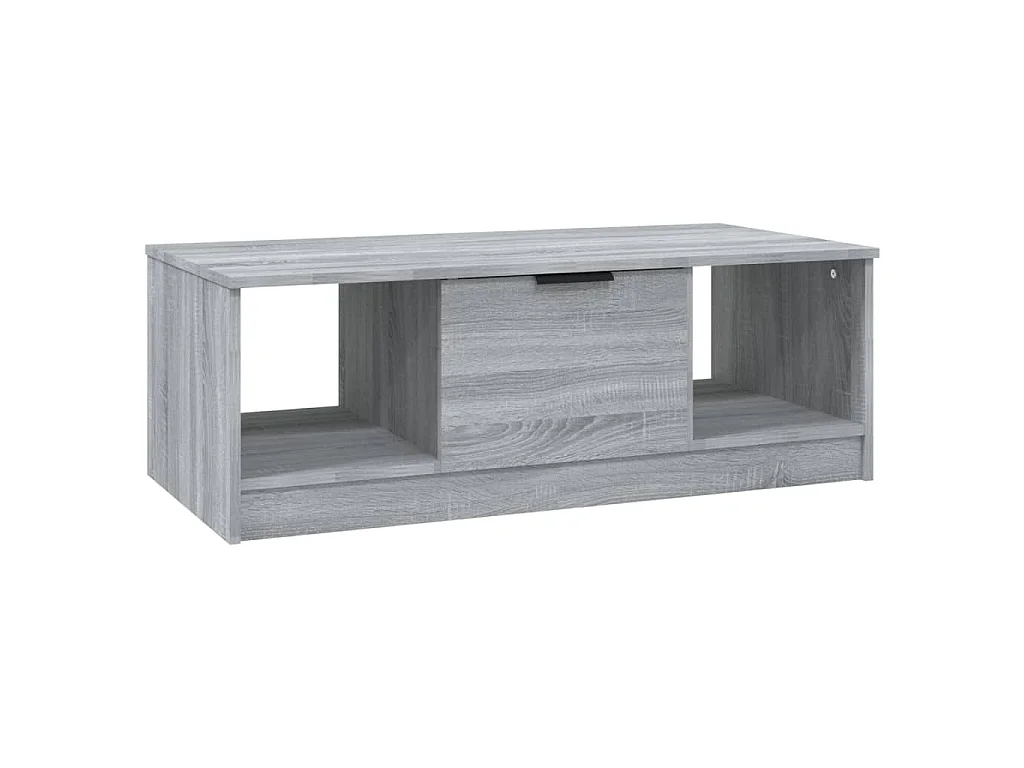 Table basse sonoma gris 102x50x36 cm bois d'ingénierie
