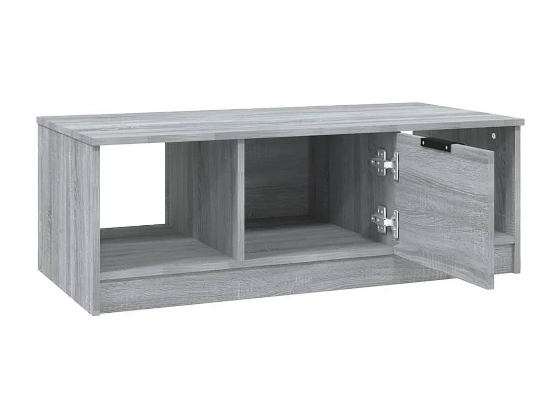 Table basse sonoma gris 102x50x36 cm bois d'ingénierie