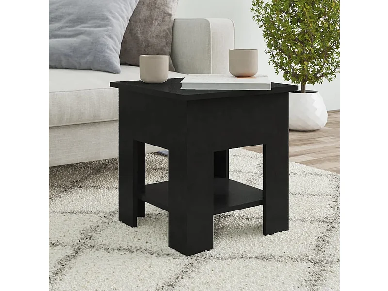 Couchtisch Schwarz 40x40x42 cm Holzwerkstoff