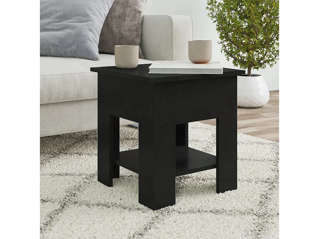 Couchtisch Schwarz 40x40x42 cm Holzwerkstoff