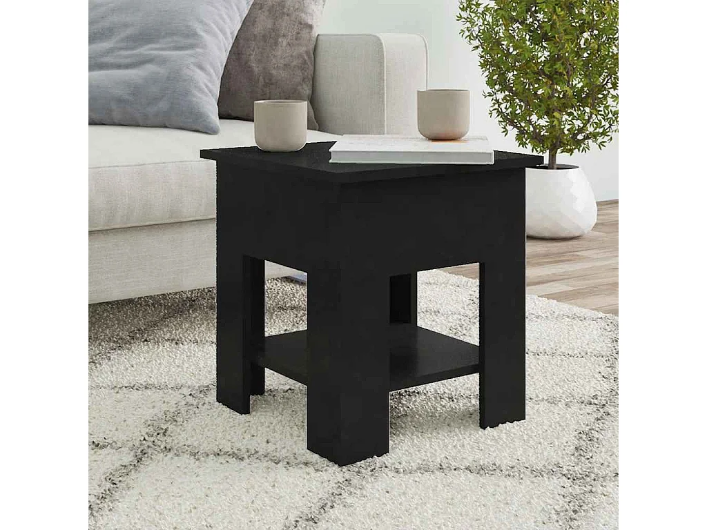 Couchtisch Schwarz 40x40x42 cm Holzwerkstoff