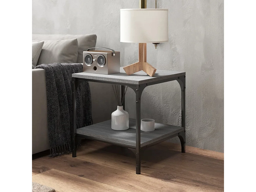 Tables d'appoint 2pcs Sonoma gris 40x40x40 cm Bois d'ingénierie