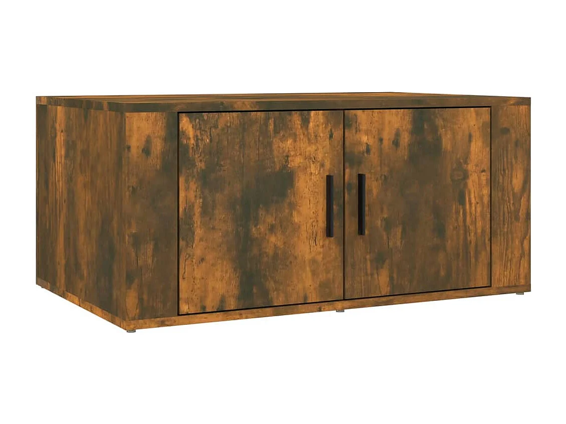Table basse Chêne fumé 80x50x36 cm Bois d'ingénierie