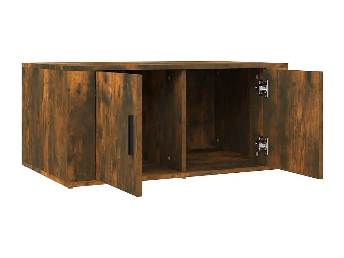 Table basse Chêne fumé 80x50x36 cm Bois d'ingénierie