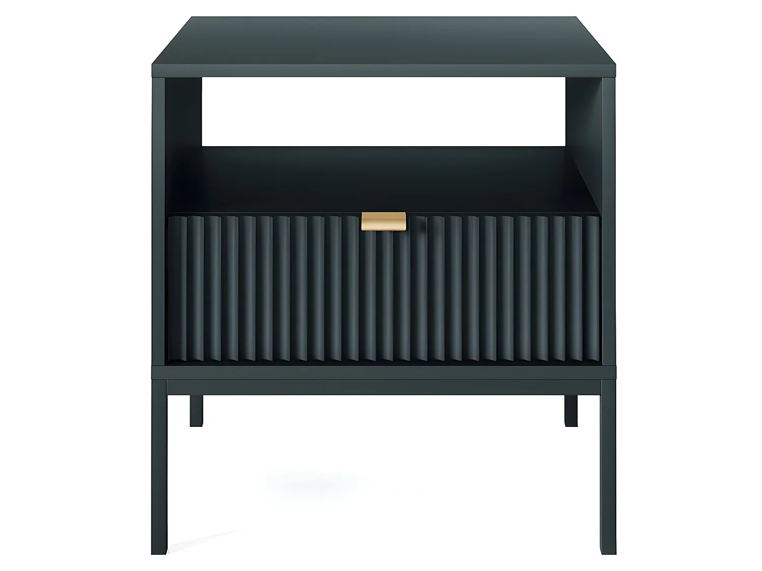 Lot de 2 tables de chevet 1 tiroir et 1 niche - Noir - LIOUBA de Pascal Morabito