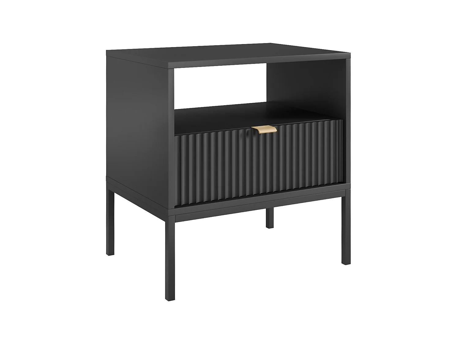 Set van 2 nachtkastjes met 1 lade en 1 nis - Zwart - LIOUBA van Pascal Morabito