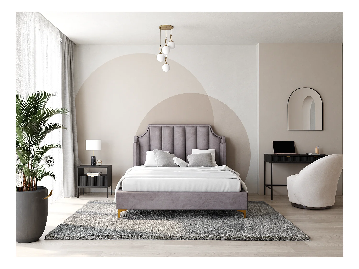 Set van 2 nachtkastjes met 1 lade en 1 nis - Zwart - LIOUBA van Pascal Morabito