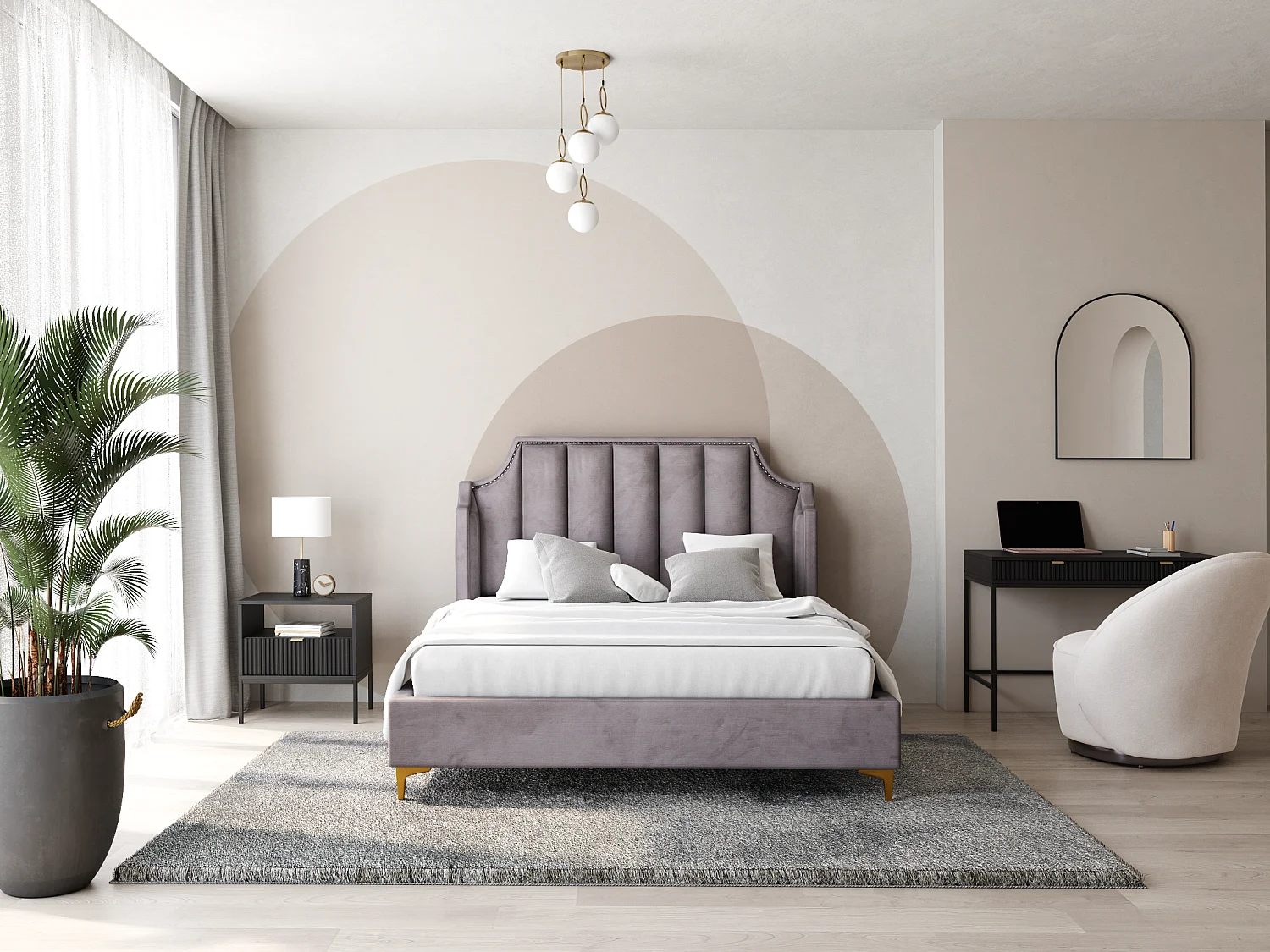 Lot de 2 tables de chevet 1 tiroir et 1 niche - Noir - LIOUBA de Pascal Morabito