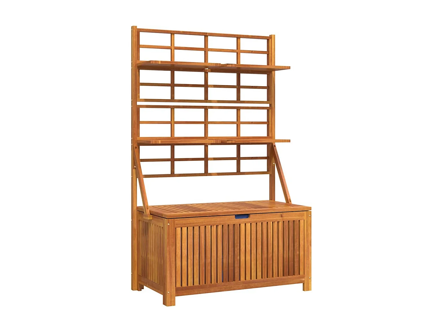 Boîte de rangement avec treillis 99x50x160 cm Acacia massif