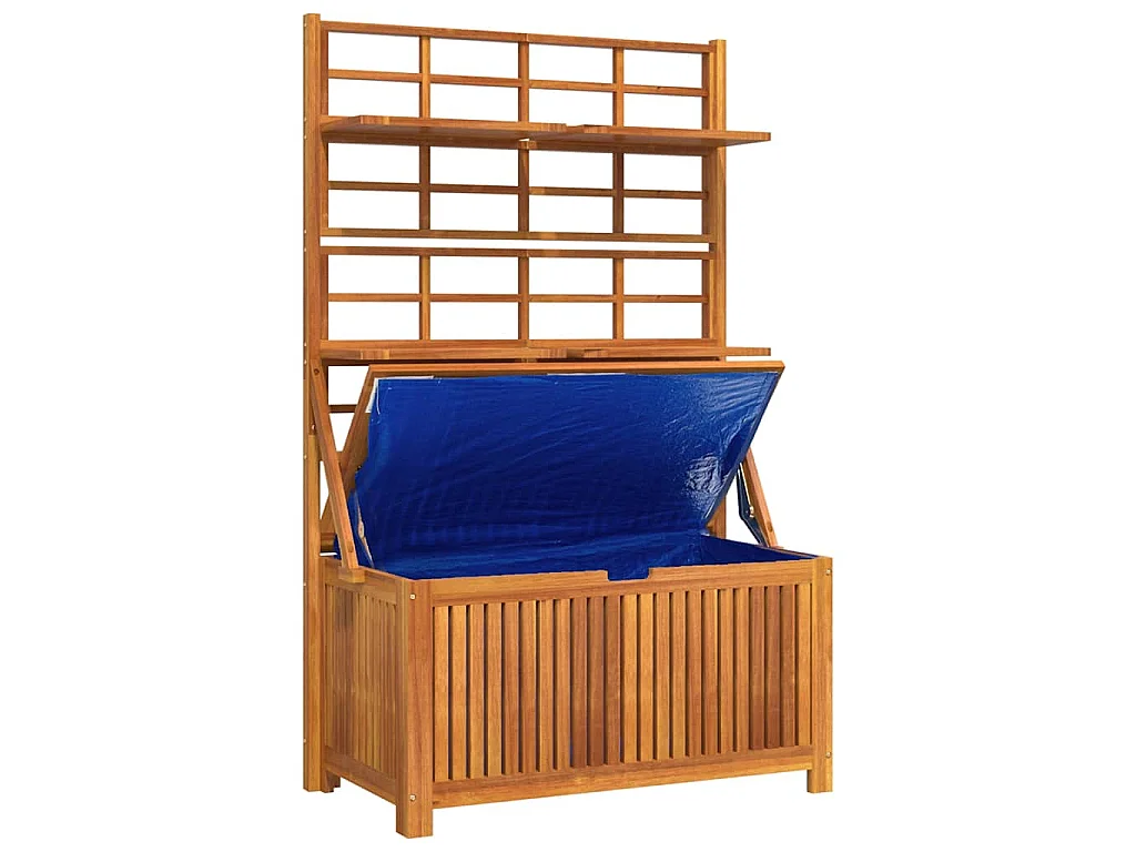 Boîte de rangement avec treillis 99x50x160 cm Acacia massif